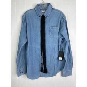 OnexOne Teaspoon Man Vintage‎ Mr. Shirt Denim Button Down Long Sleeve SZ Med NWT
